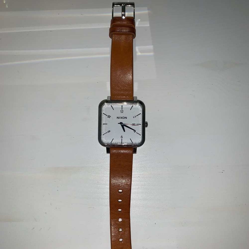 Tan leather watch